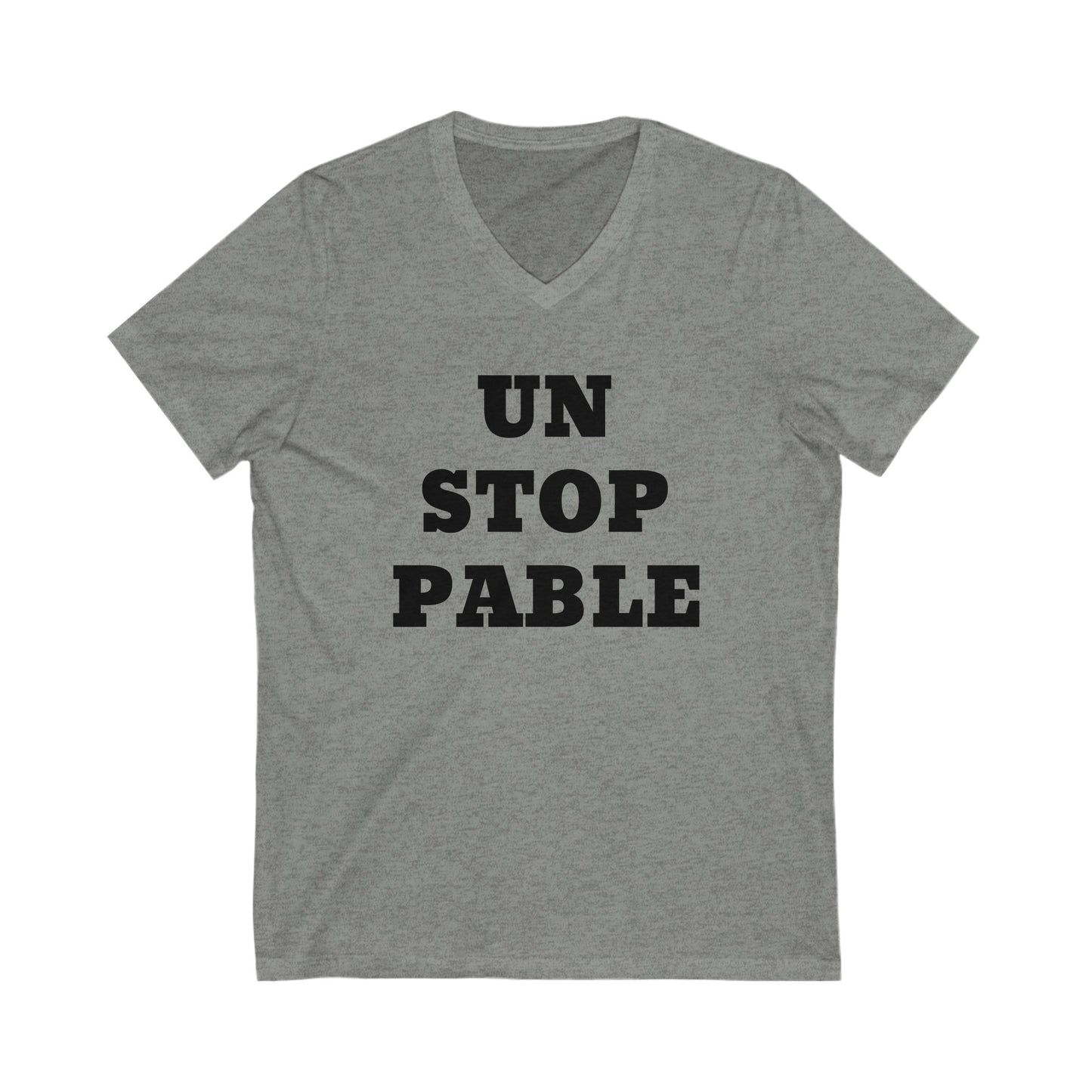 Unstoppable V-Neck-Unisex Jersey Short Sleeve Tee