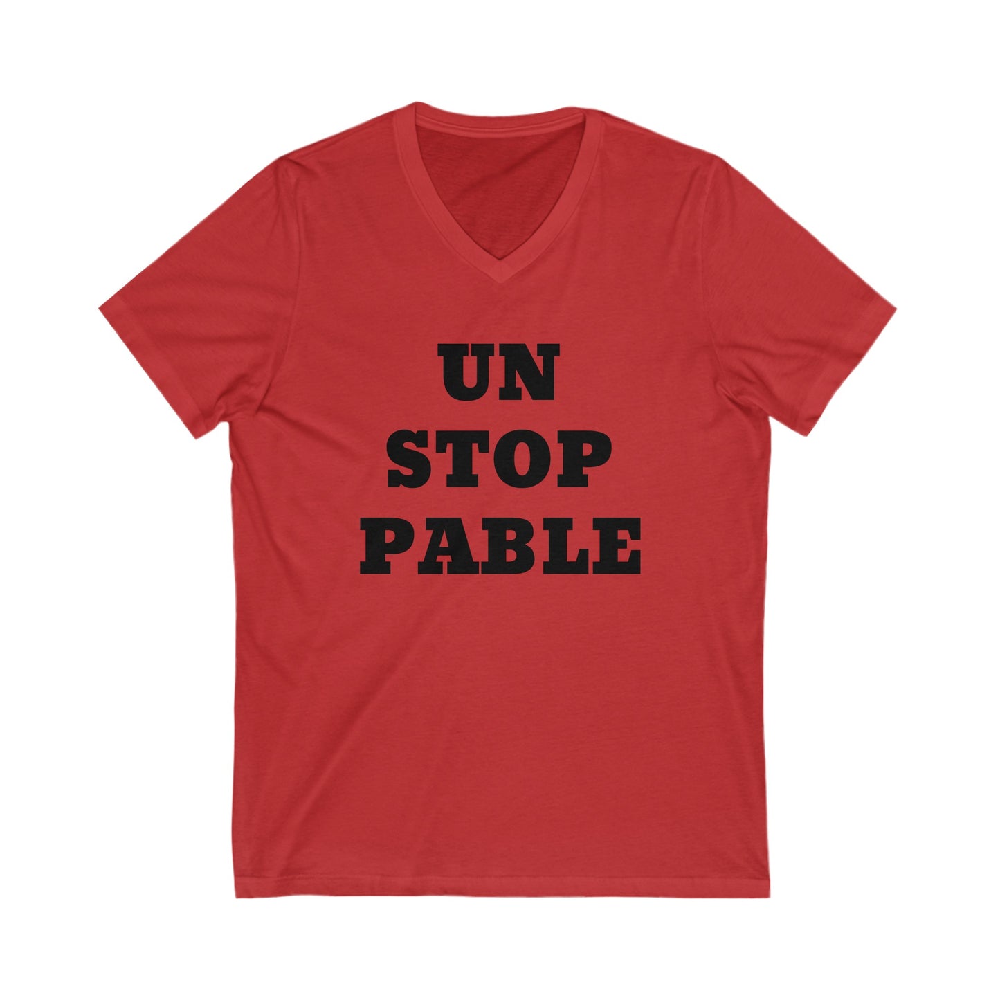 Unstoppable V-Neck-Unisex Jersey Short Sleeve Tee