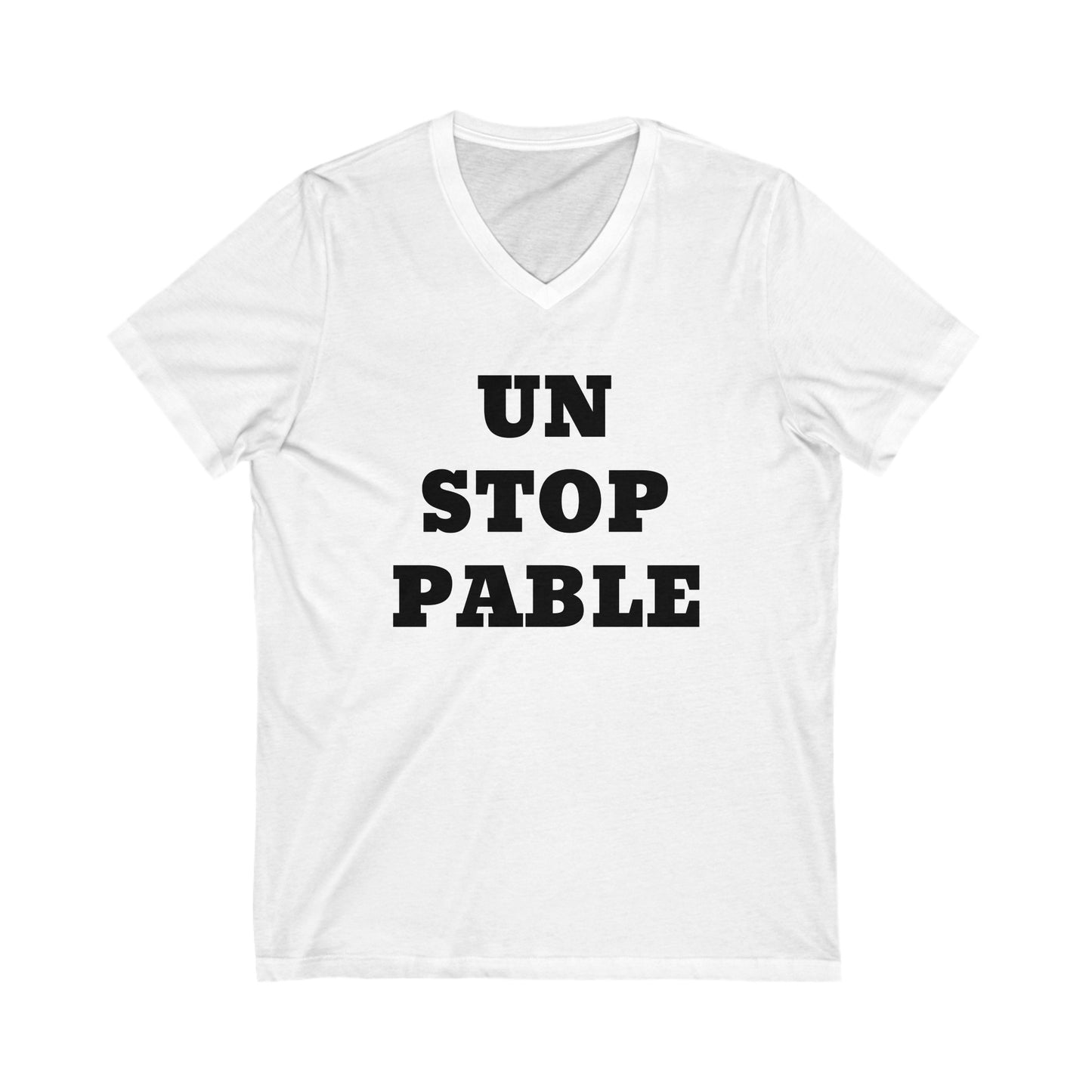 Unstoppable V-Neck-Unisex Jersey Short Sleeve Tee