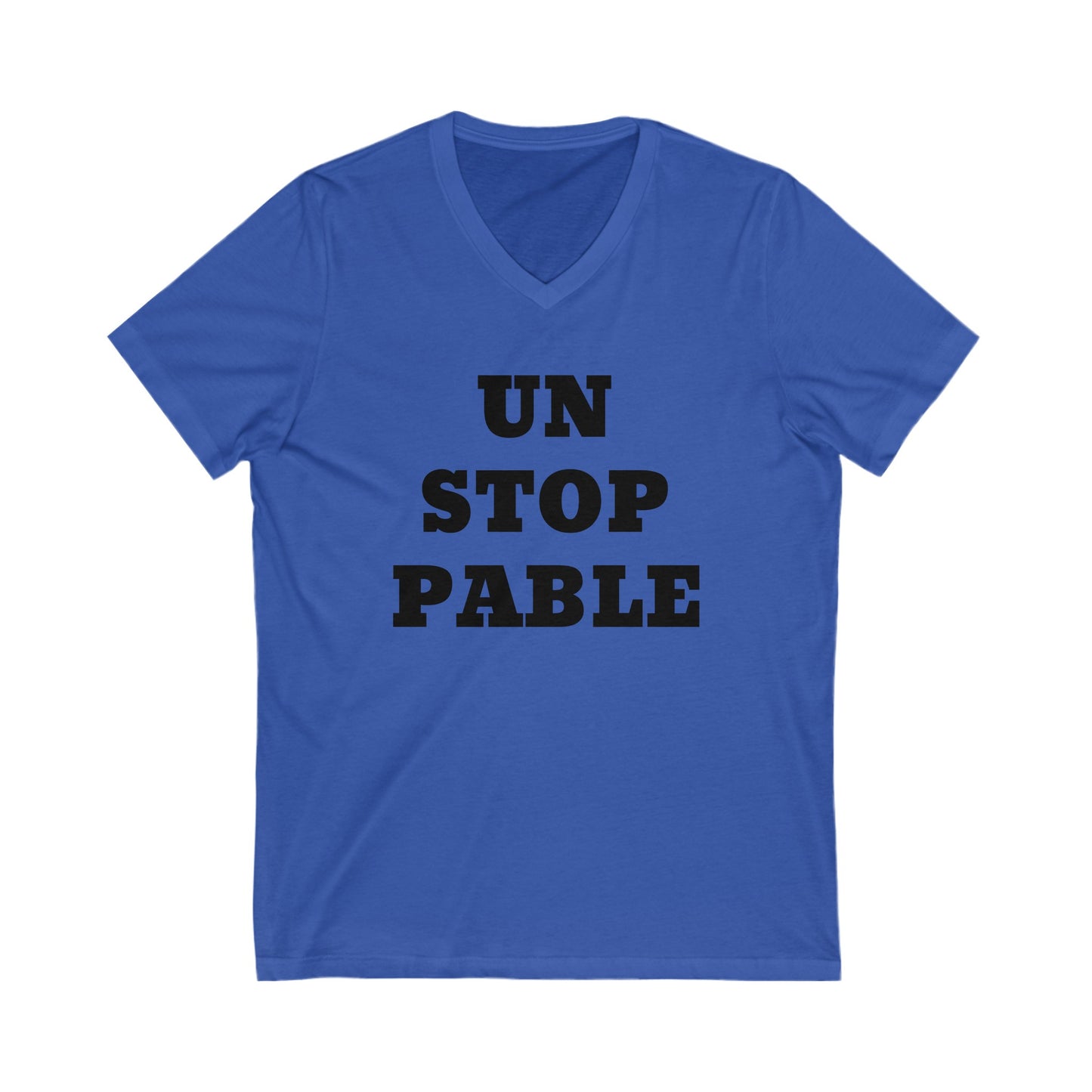 Unstoppable V-Neck-Unisex Jersey Short Sleeve Tee