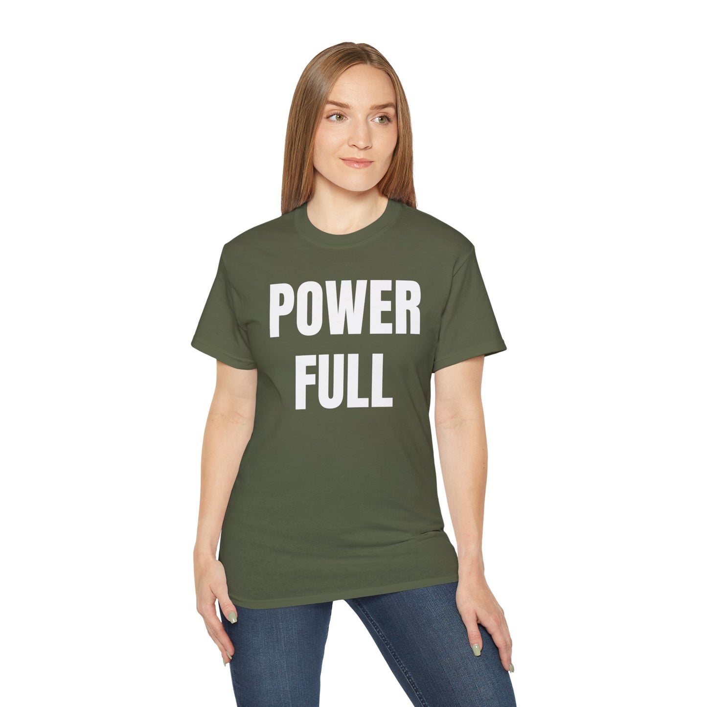POWERFUL Unisex Ultra Cotton T-shirt with UB>UR in the back.