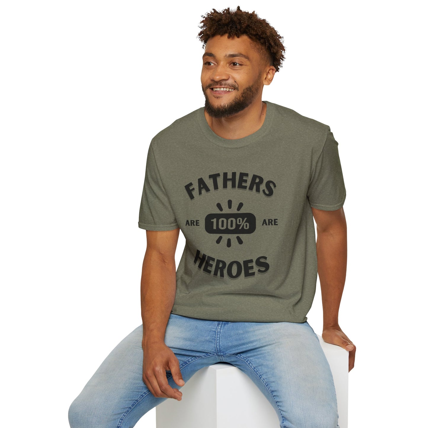 Fathers are Heroes- Unisex Softstyle T-Shirt