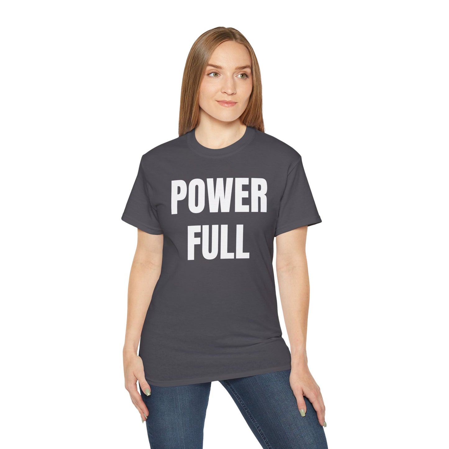 POWERFUL Unisex Ultra Cotton T-shirt with UB>UR in the back.
