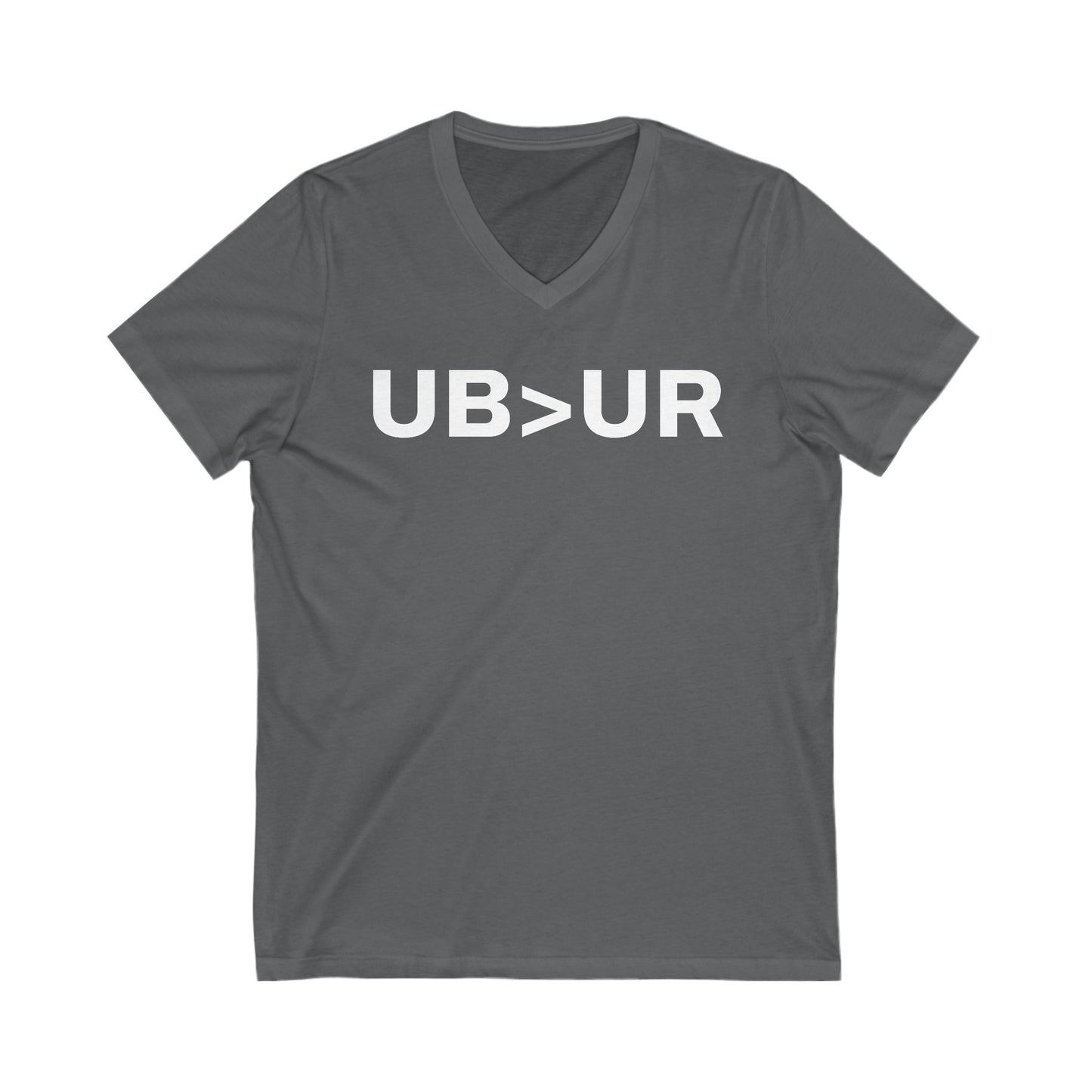 UB>UR-Unisex Jersey Short Sleeve V-Neck Tee