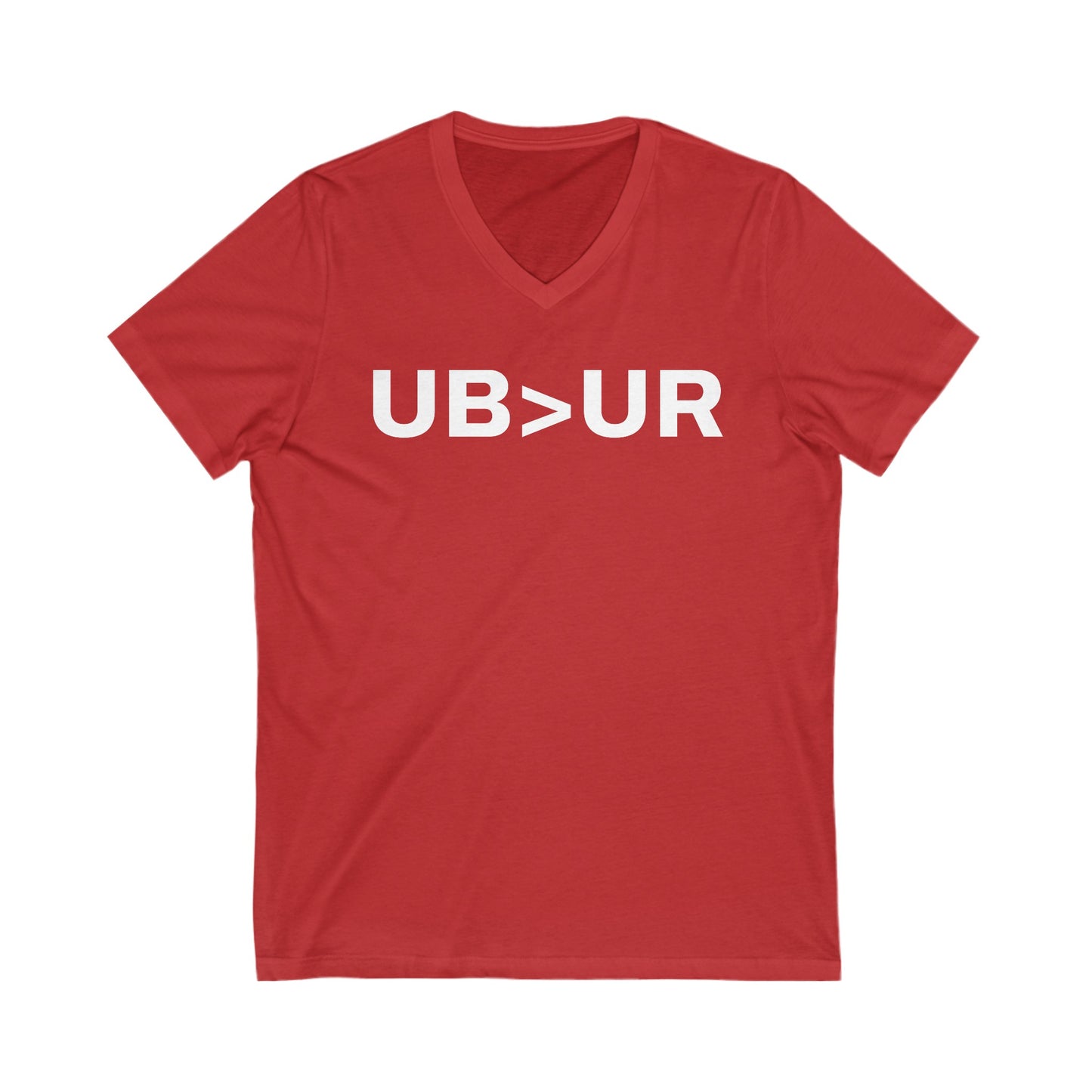 UB>UR-Unisex Jersey Short Sleeve V-Neck Tee
