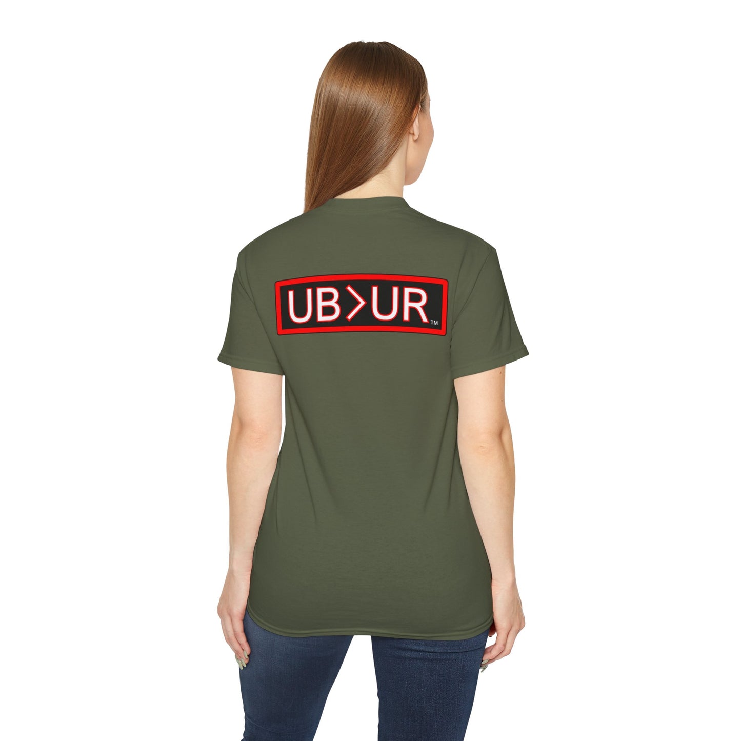 POWERFUL Unisex Ultra Cotton T-shirt with UB>UR in the back.