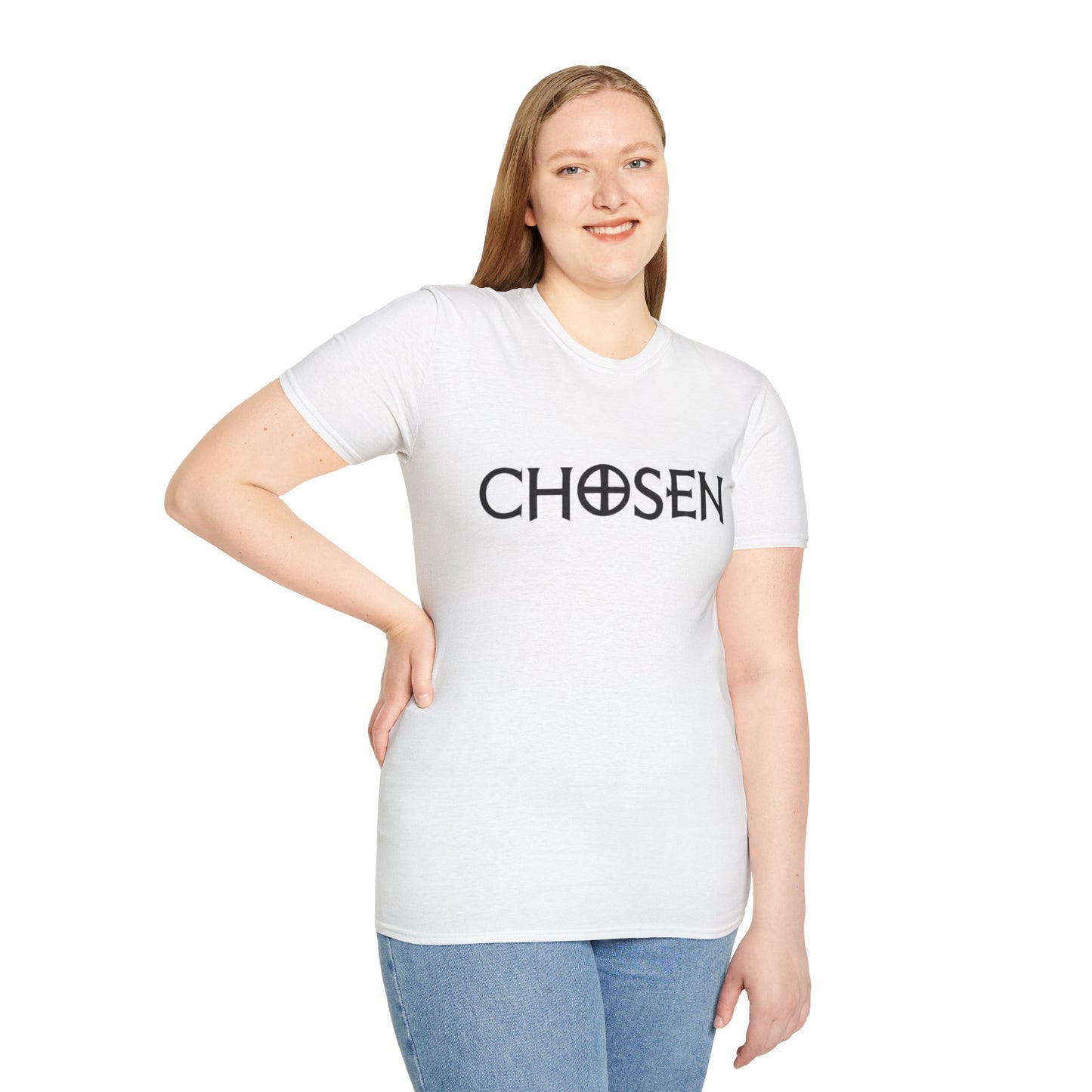 CHOSEN Softstyle T-Shirt with UB>UR logo in the back.