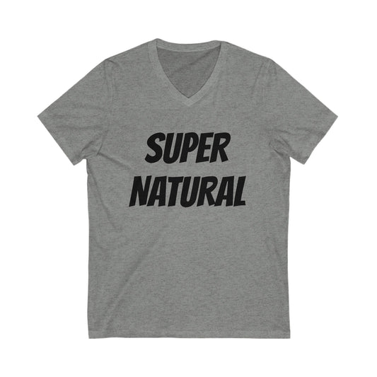 SUPERNATURAL-Unisex Jersey Short Sleeve V-Neck Tee