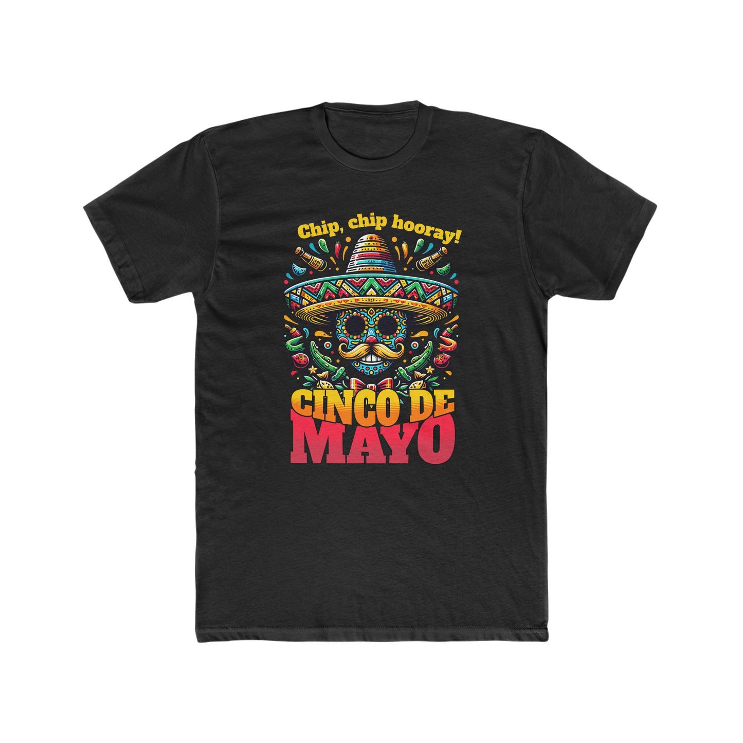 Chips, Chips, Hooray Cinco de Mayo-Men's Cotton Crew Tee