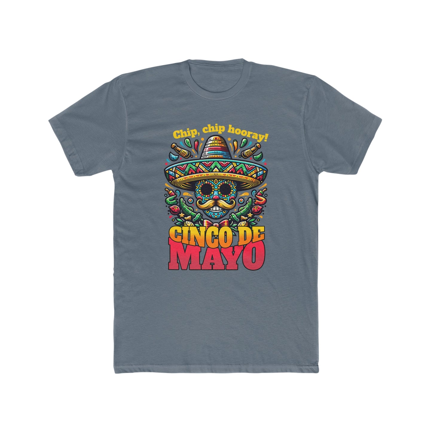 Chips, Chips, Hooray Cinco de Mayo-Men's Cotton Crew Tee