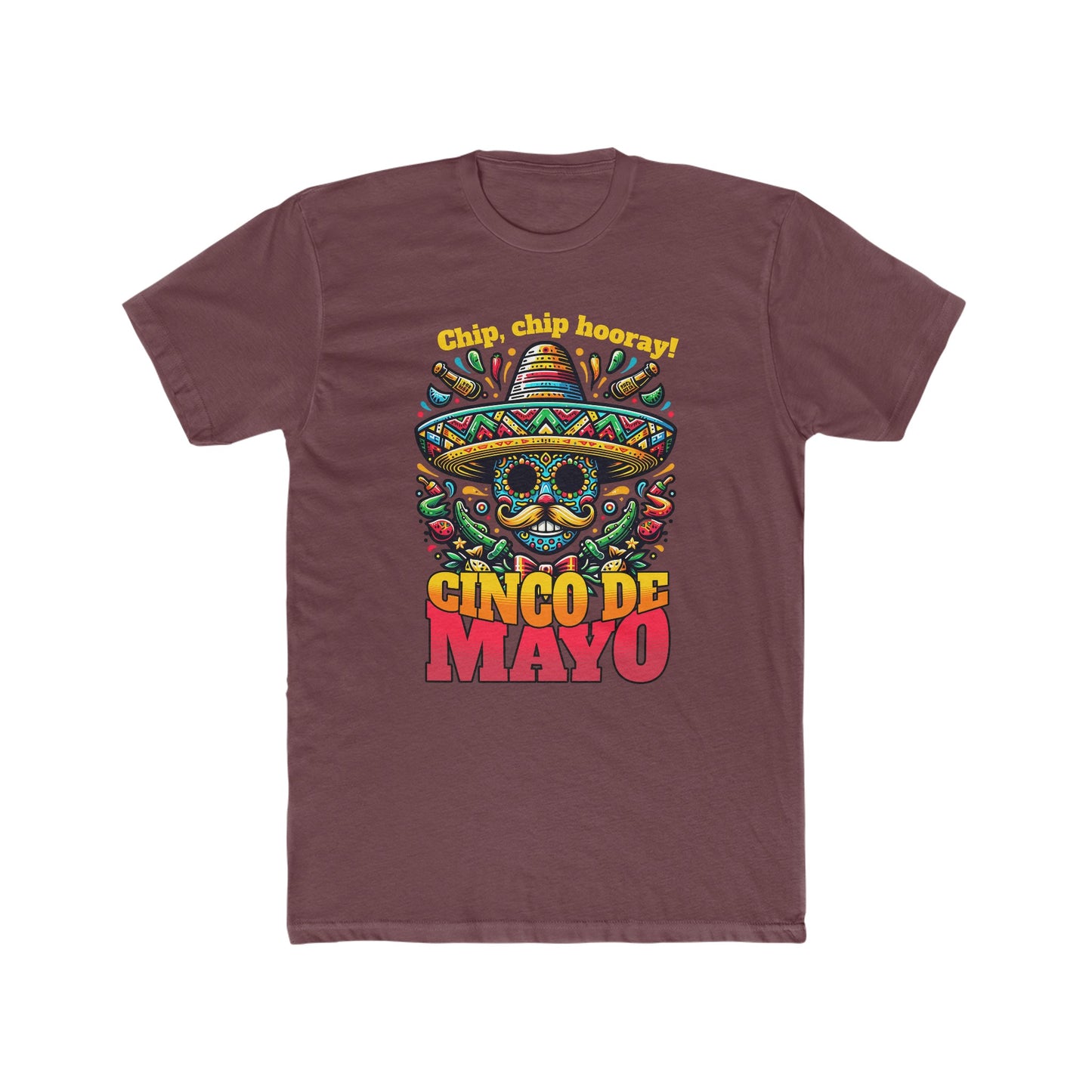 Chips, Chips, Hooray Cinco de Mayo-Men's Cotton Crew Tee