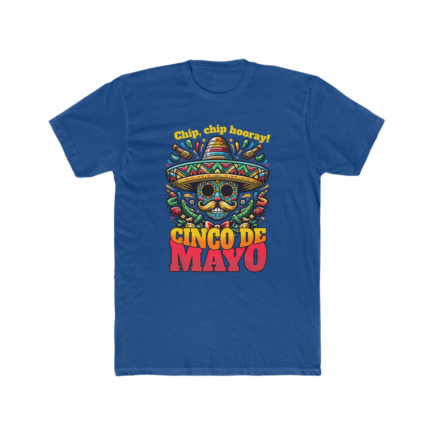 Chips, Chips, Hooray Cinco de Mayo-Men's Cotton Crew Tee