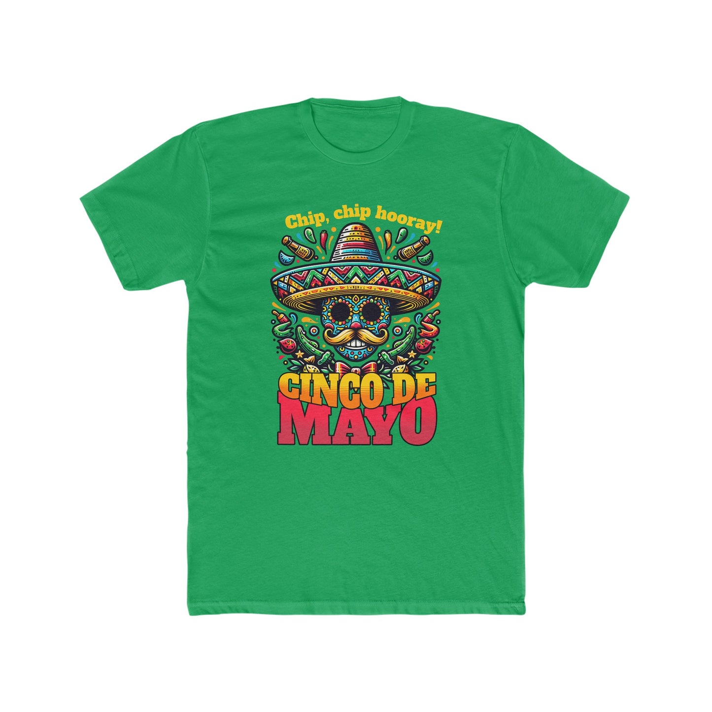 Chips, Chips, Hooray Cinco de Mayo-Men's Cotton Crew Tee
