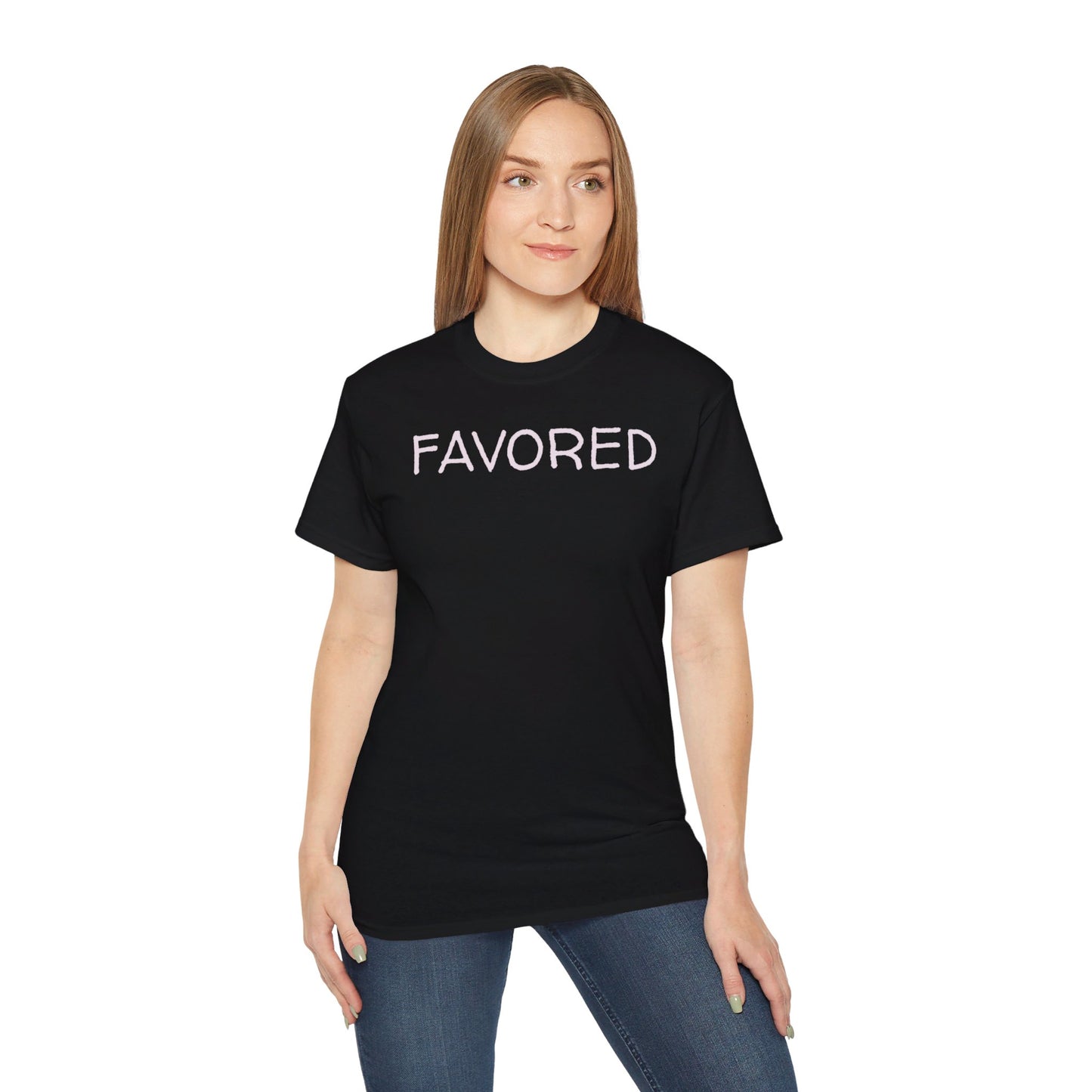 FAVORED Unisex Ultra Cotton Tee with UB>UR in the back