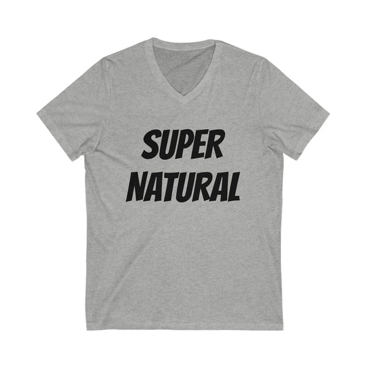 SUPERNATURAL-Unisex Jersey Short Sleeve V-Neck Tee