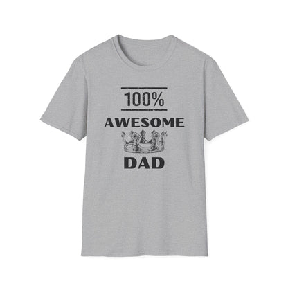 100% Awesome Dad- Unisex Softstyle T-Shirt