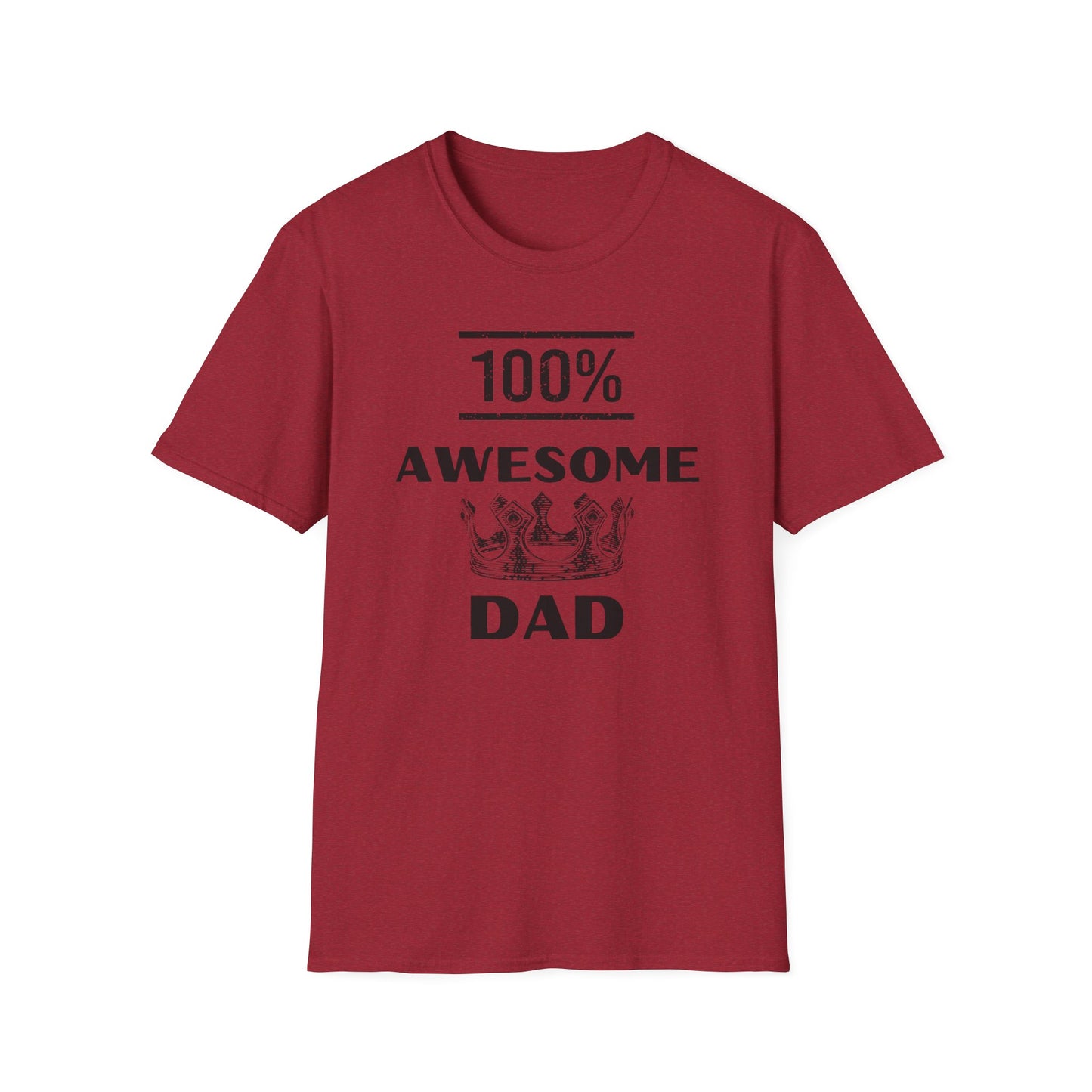 100% Awesome Dad- Unisex Softstyle T-Shirt