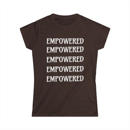 EMPOWERED- Women's Comfy crewneck TShirt-UB>UR in the back