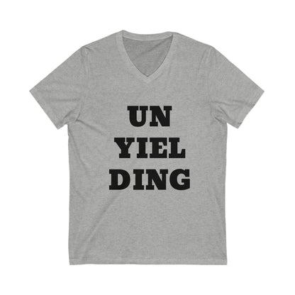 Unyielding UB>UR-Unisex Jersey Short Sleeve V-Neck Tee