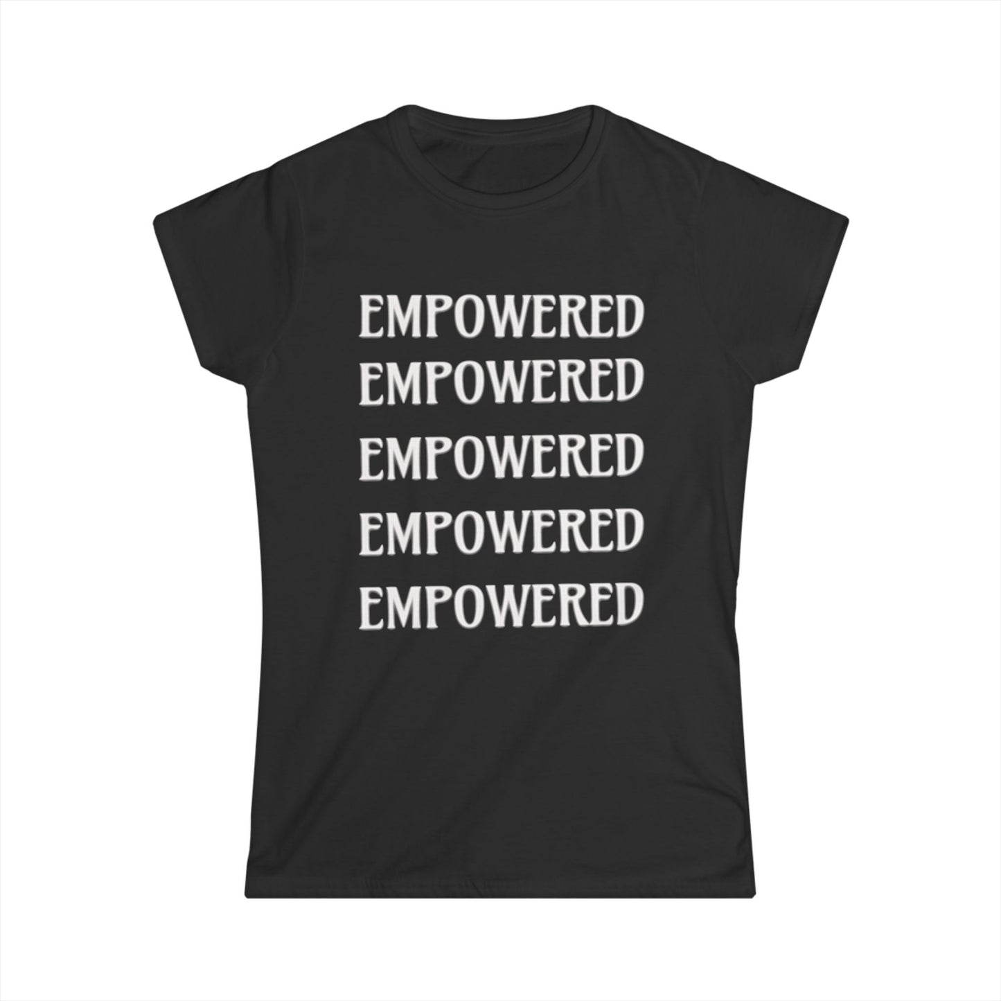 EMPOWERED- Women's Comfy crewneck TShirt-UB>UR in the back