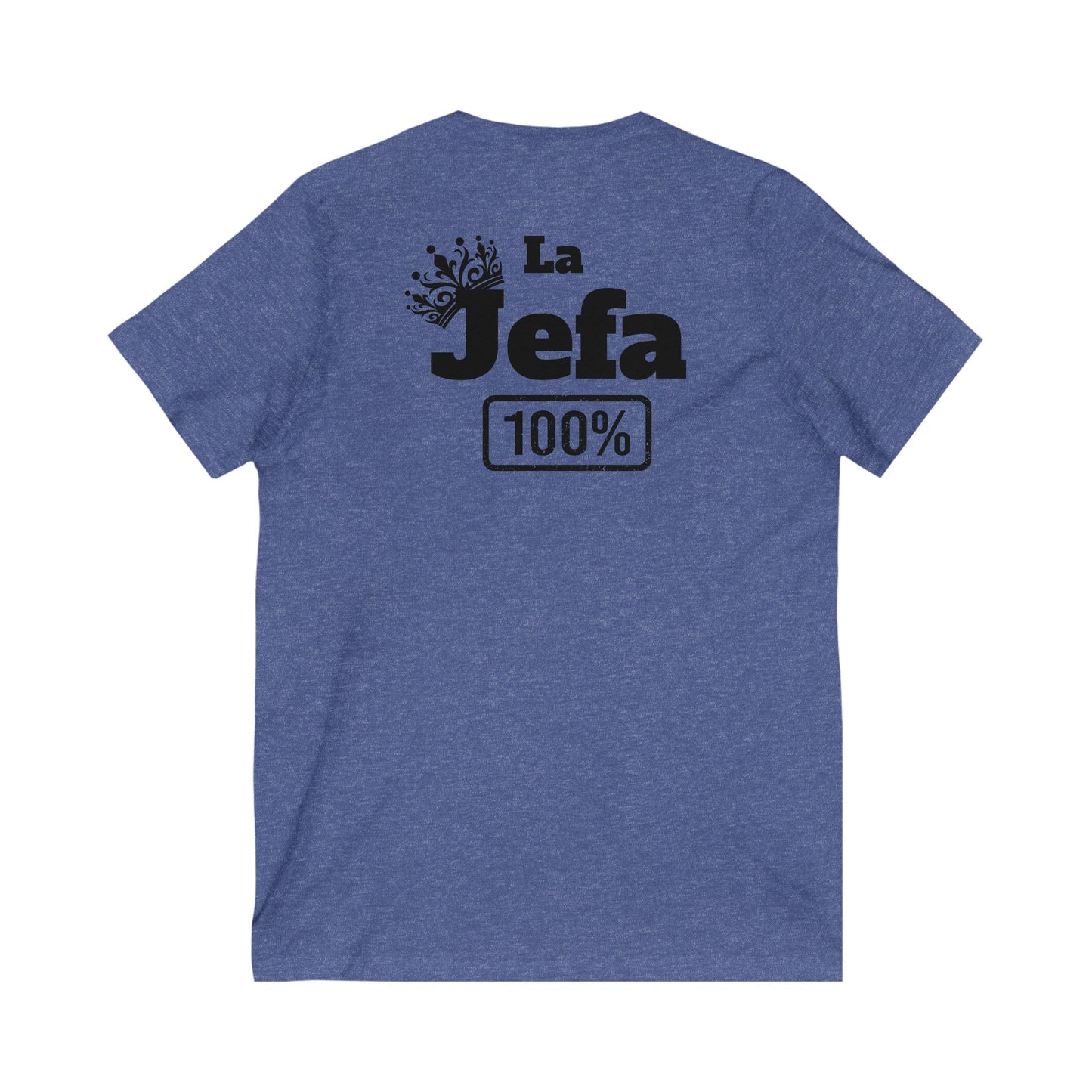 La Jefa- Unisex Jersey Short Sleeve V-Neck Tee