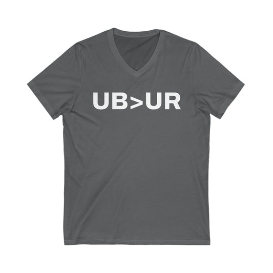 UB>UR-Unisex Jersey Short Sleeve V-Neck Tee