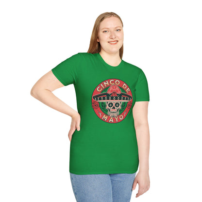 CINCO DE MAYO- SUGAR SKULL, Unisex Softstyle T-Shirt