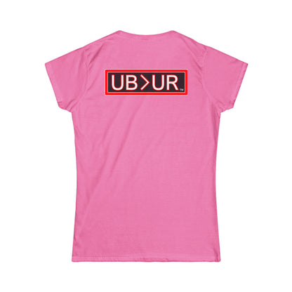 Women's BLESSED Soft T-shirt with UB>UR, Cancer aid