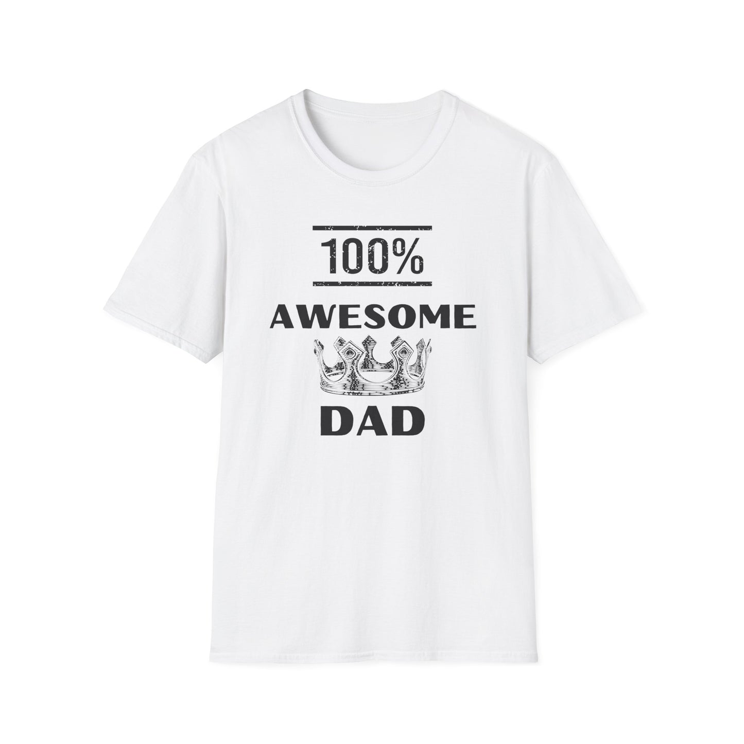 100% Awesome Dad- Unisex Softstyle T-Shirt