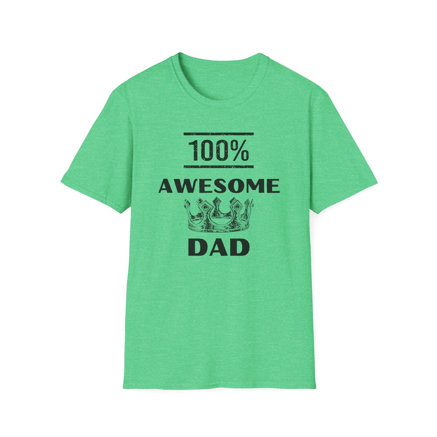 100% Awesome Dad- Unisex Softstyle T-Shirt