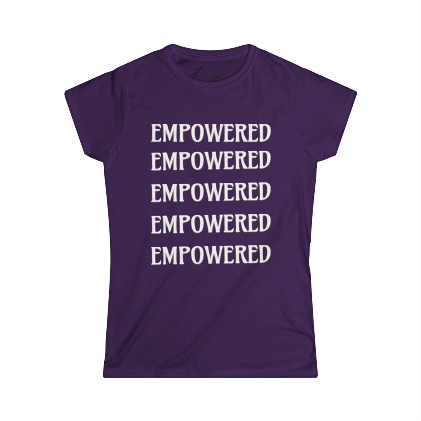 EMPOWERED- Women's Comfy crewneck TShirt-UB>UR in the back