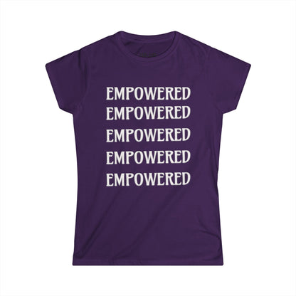 EMPOWERED- Women's Comfy crewneck TShirt-UB>UR in the back