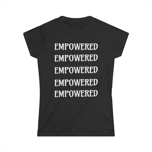 EMPOWERED- Women's Comfy crewneck TShirt-UB>UR in the back