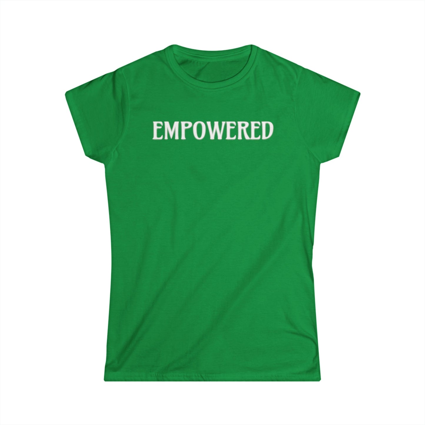 EMPOWERED- Women's Comfy crewneck TShirt-UB>UR in the back