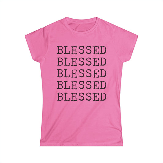 Women's BLESSED Softstyle Tee with UB>UR in the back