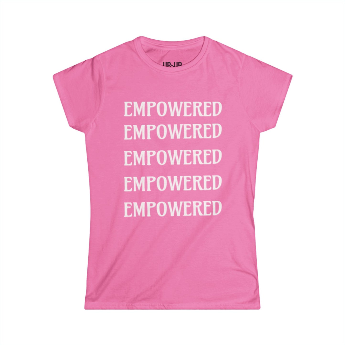 EMPOWERED- Women's Comfy crewneck TShirt-UB>UR in the back