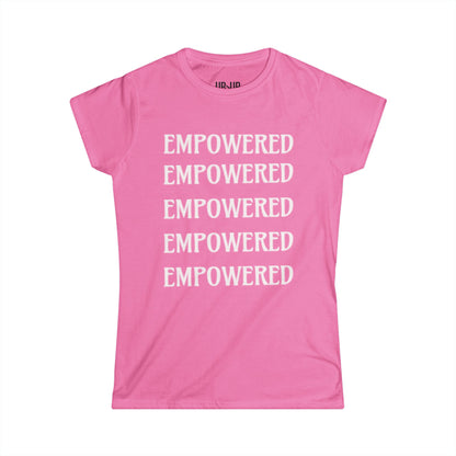 EMPOWERED- Women's Comfy crewneck TShirt-UB>UR in the back