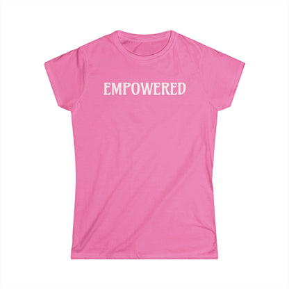 EMPOWERED- Women's Comfy crewneck TShirt-UB>UR in the back