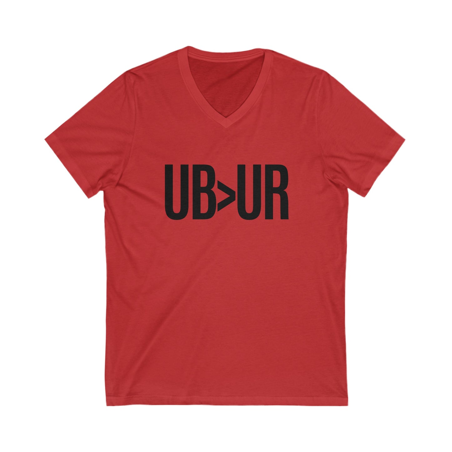 UB>UR- Unisex Jersey Short Sleeve V-Neck Tee