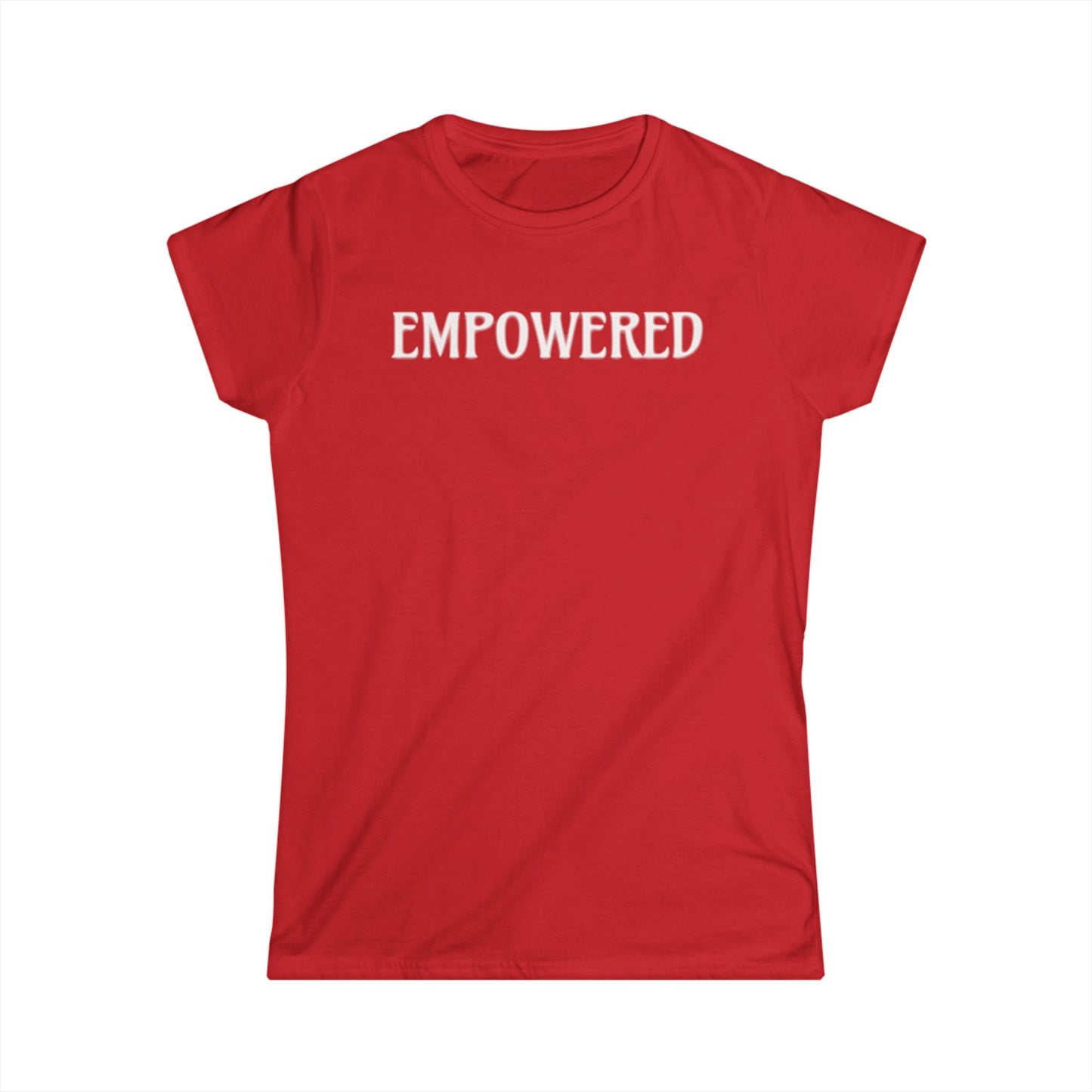 EMPOWERED- Women's Comfy crewneck TShirt-UB>UR in the back