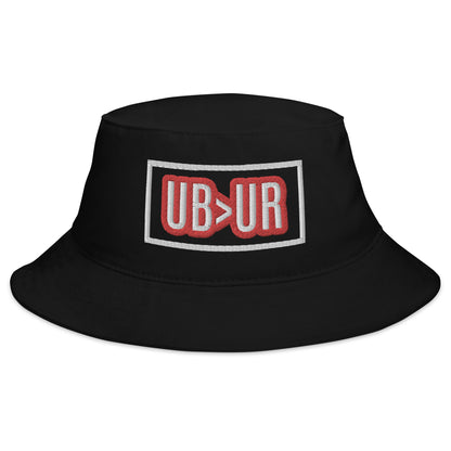 UB>UR-Bucket Hat with red n white lettering