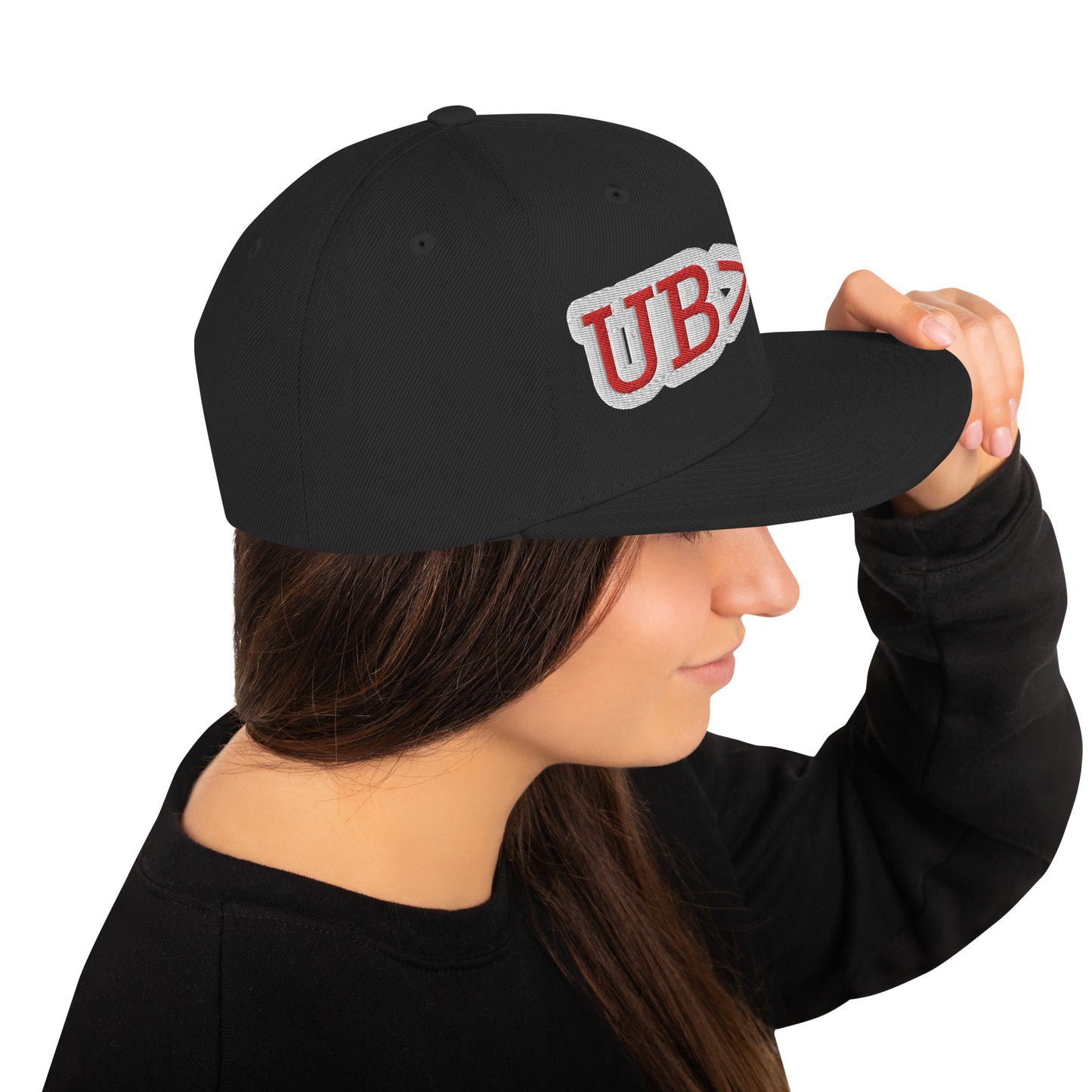 UBUR-Snapback Hat, white and red letters