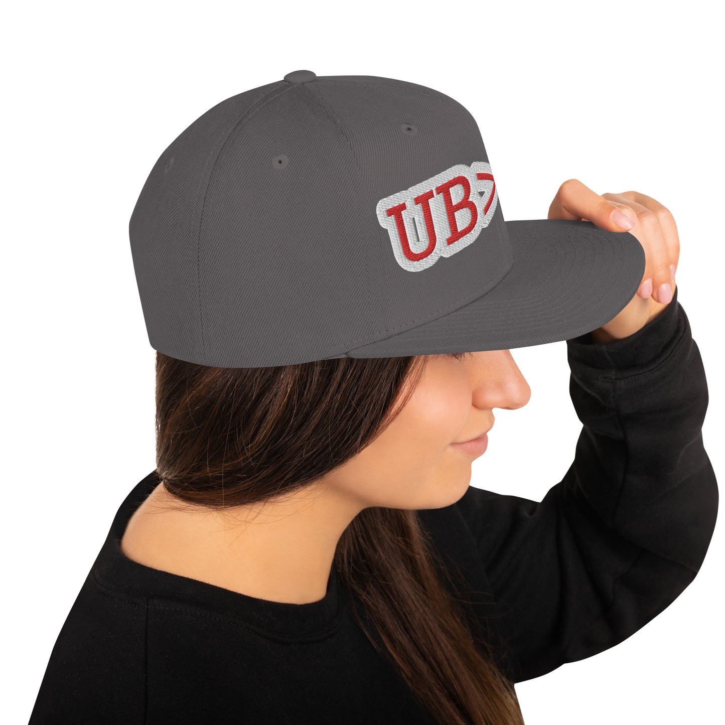 UBUR-Snapback Hat, white and red letters