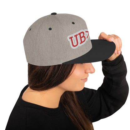 UBUR-Snapback Hat, white and red letters