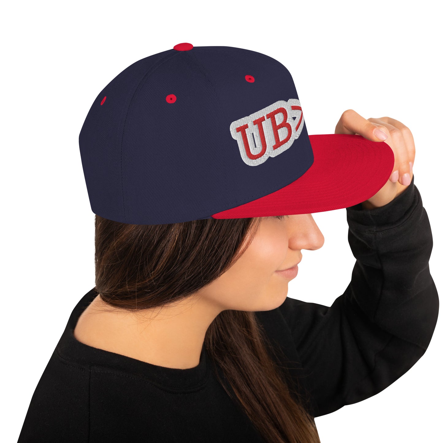 UBUR-Snapback Hat, white and red letters