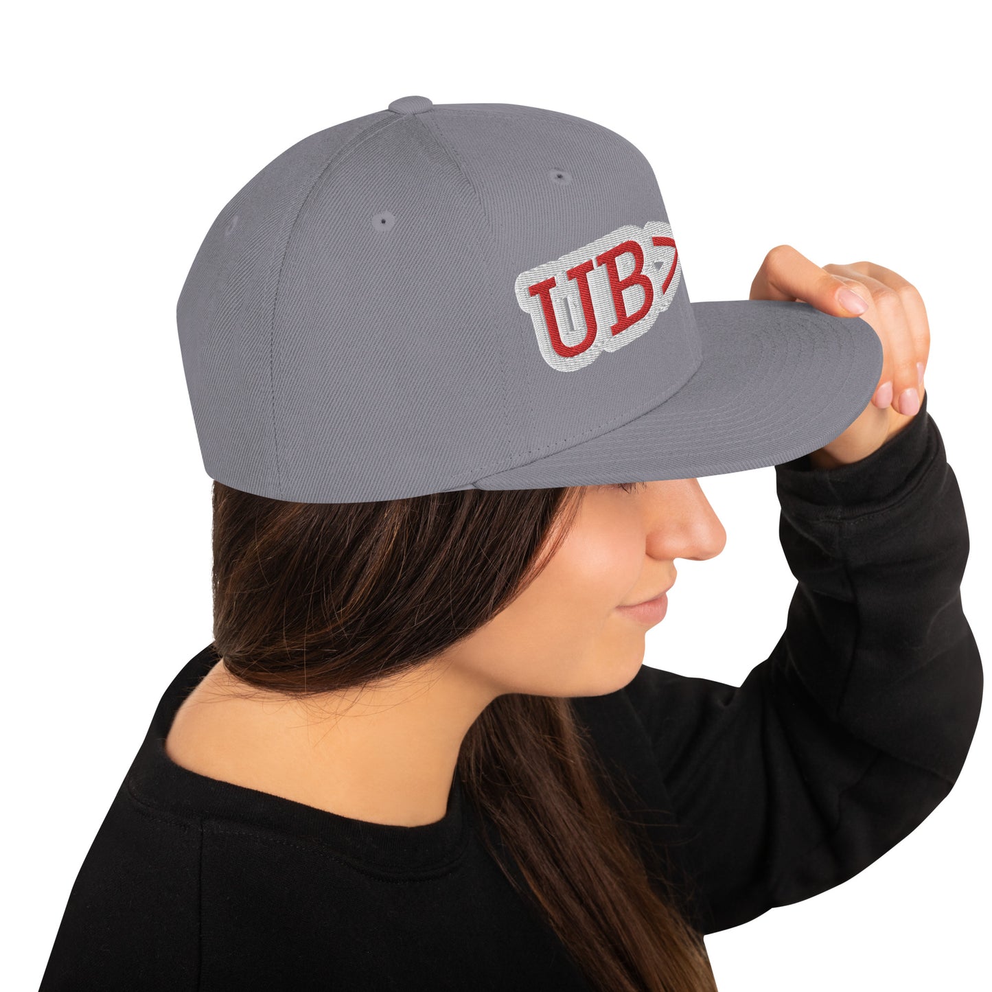 UBUR-Snapback Hat, white and red letters