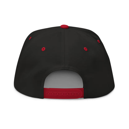 UR>UR-Flat Bill Cap with Red n White lettering