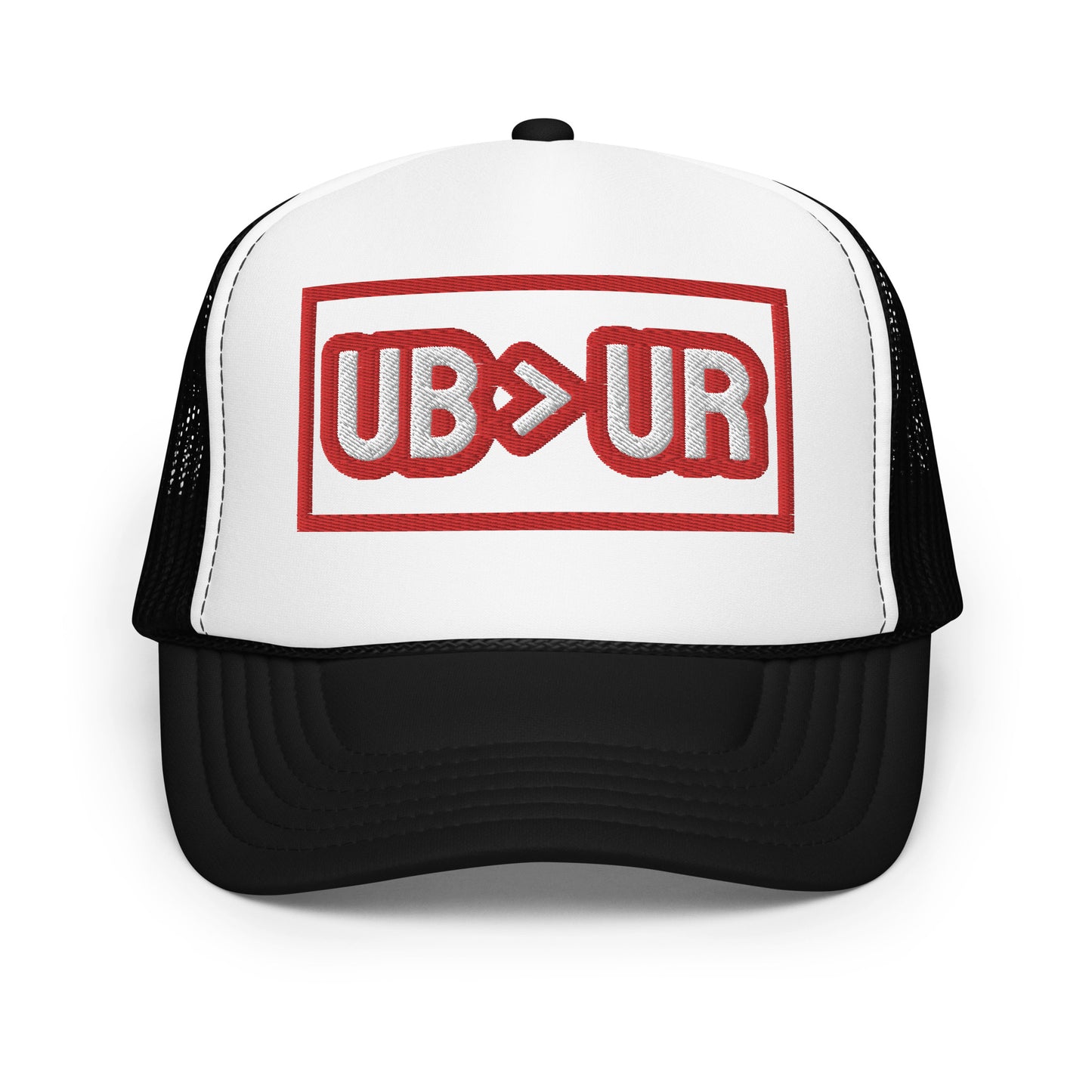 UB>UR-Foam trucker hat, white/red letters