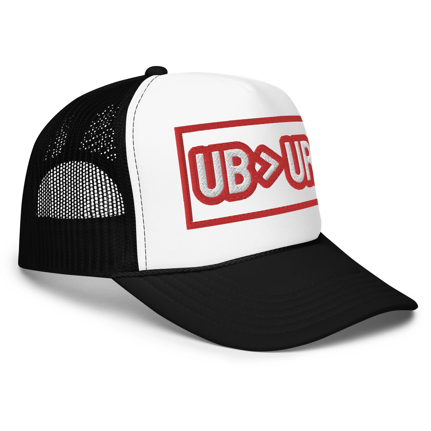 UB>UR-Foam trucker hat, white/red letters