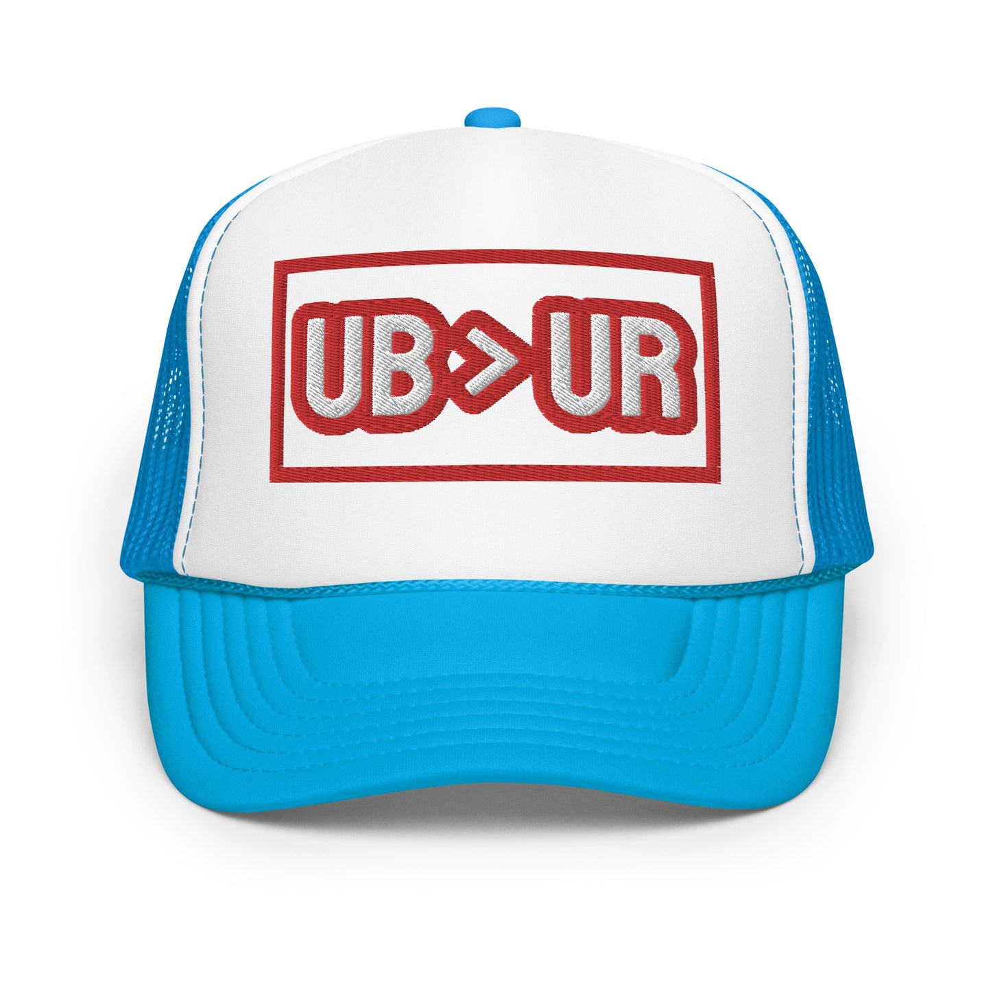 UB>UR-Foam trucker hat, white/red letters